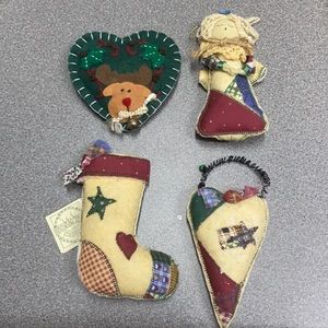 Country ornaments set of 4